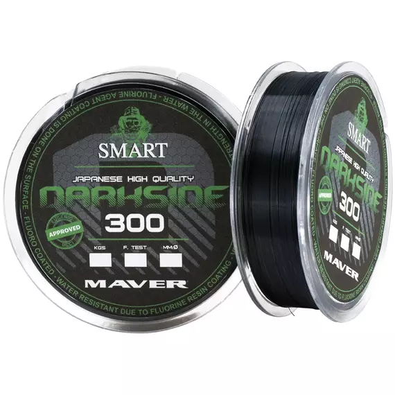 Волосінь Smart Monofilo Darkside 300m (black) 0.25mm 20lb/9.8kg, Диаметр: 0.25mm, Размотка: 300m, фото 